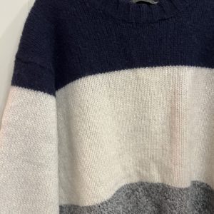 TRICOT EN LAINE LIGNÉ VINTAGE | M
