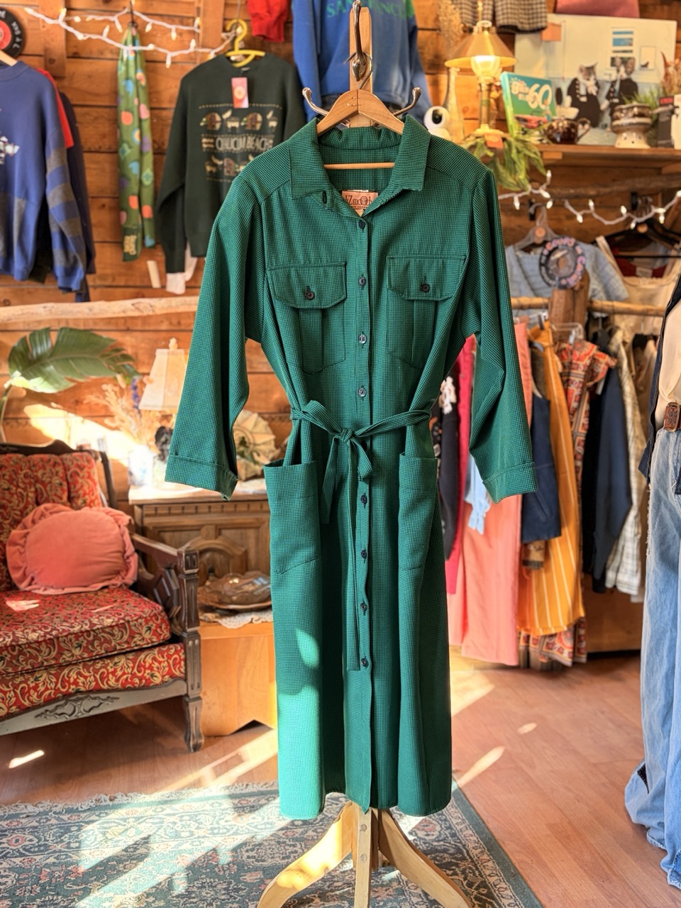 ROBE VERTE VINTAGE | 2XL